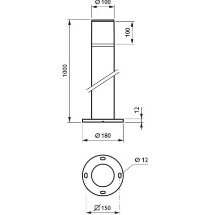 Philips - LED Venkovní lampa BOLLARD LED/13W/230V IP65