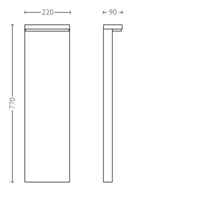 Philips - LED Venkovní lampa BUSTAN LED/3,8W/230V 77 cm IP44