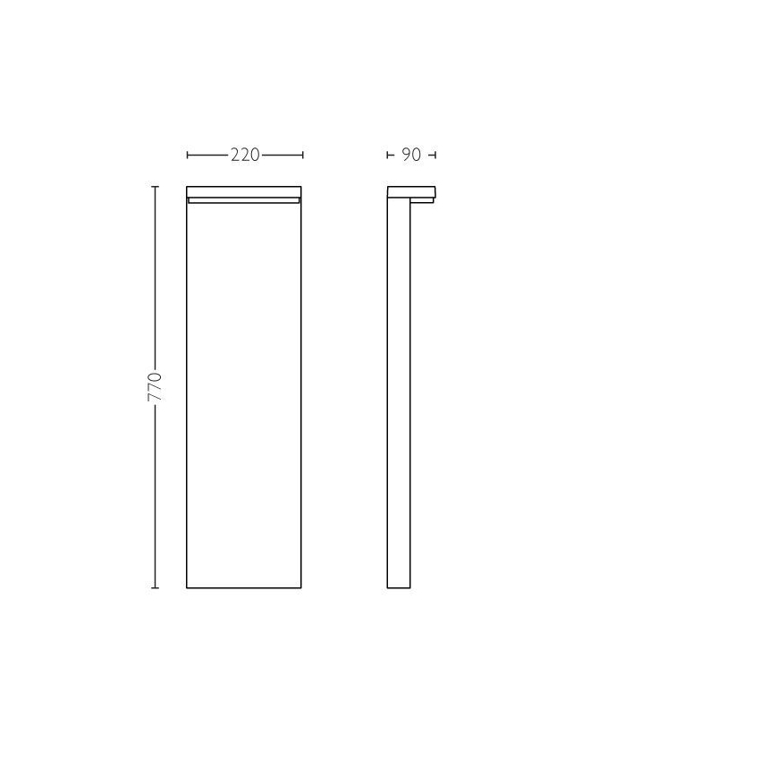 Philips - LED Venkovní lampa BUSTAN LED/3,8W/230V 2700K 77 cm IP44