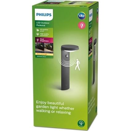 Philips - LED Venkovní lampa se senzorem LED/9W/230V 2700K IP44