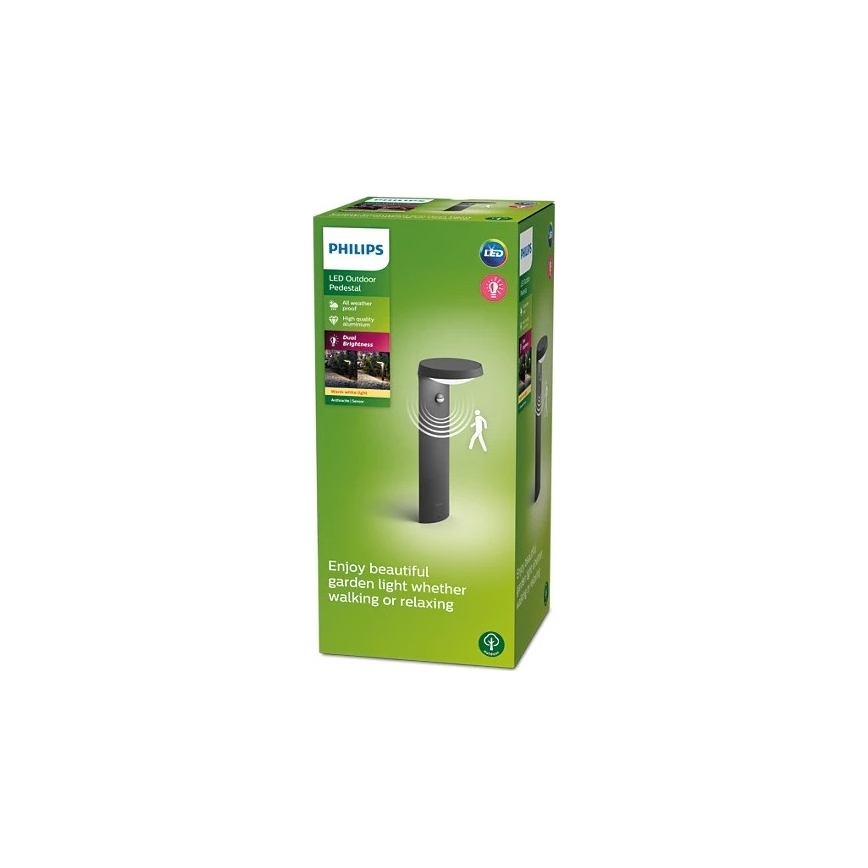Philips - LED Venkovní lampa se senzorem LED/9W/230V 2700K IP44