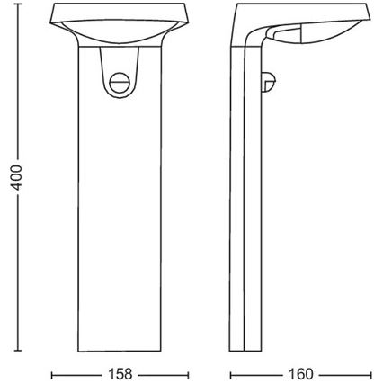 Philips - LED Venkovní lampa se senzorem LED/9W/230V 4000K IP44