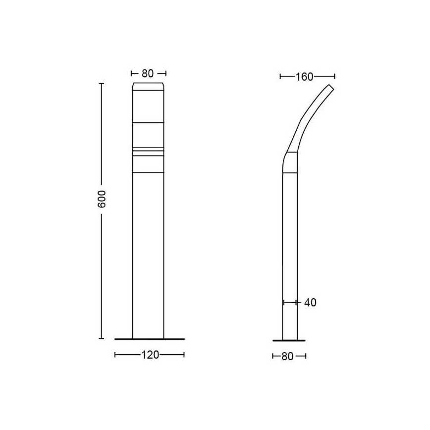 Philips - LED Venkovní lampa LED/12W/230V 2700K 60 cm IP44
