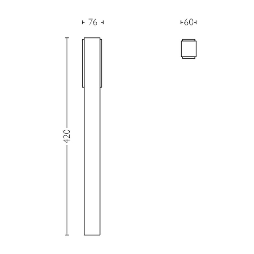 Philips - LED Venkovní lampa STRATOSPHERE LED/3,8W/230V 42 cm 4000K IP44