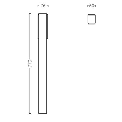 Philips - LED Venkovní lampa STRATOSPHERE LED/3,8W/230V 77 cm 4000K IP44