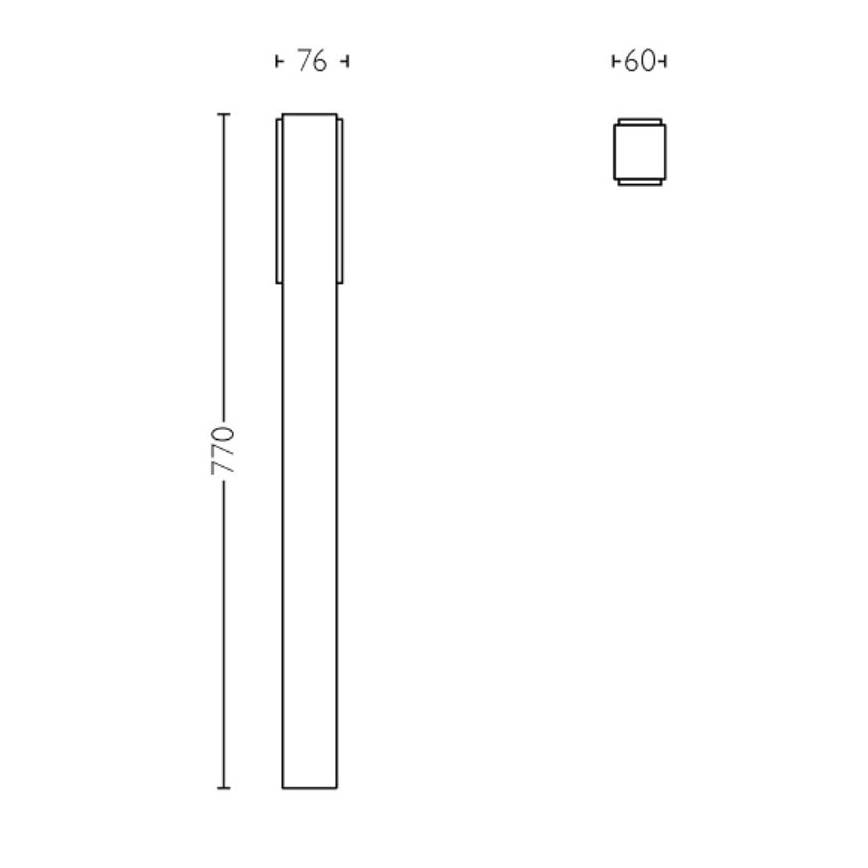 Philips - LED Venkovní lampa STRATOSPHERE LED/3,8W/230V 77 cm 4000K IP44