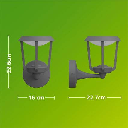 Philips - LED Venkovní nástěnná lampa NUVY LED/4,3W/230V 2700K IP44