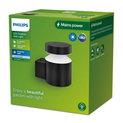 Philips - LED Venkovní nástěnné svítidlo LAVEN LED/6W/230V 4000K IP44