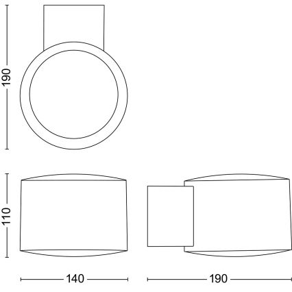 Philips - LED Venkovní nástěnné svítidlo OTIS LED/4,3W/230V 2700K IP44