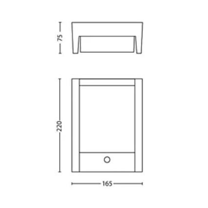 Philips - LED Venkovní nástěnné svítidlo se senzorem ARBOUR LED/3,8W/230V IP44