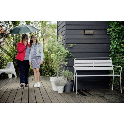 Philips - LED Venkovní nástěnné svítidlo se senzorem BUSTAN LED/3,8W/230V 4000K IP44