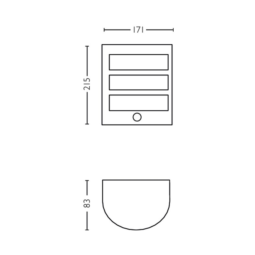 Philips - LED Venkovní nástěnné svítidlo se senzorem LED/6W/230V 2700K IP44