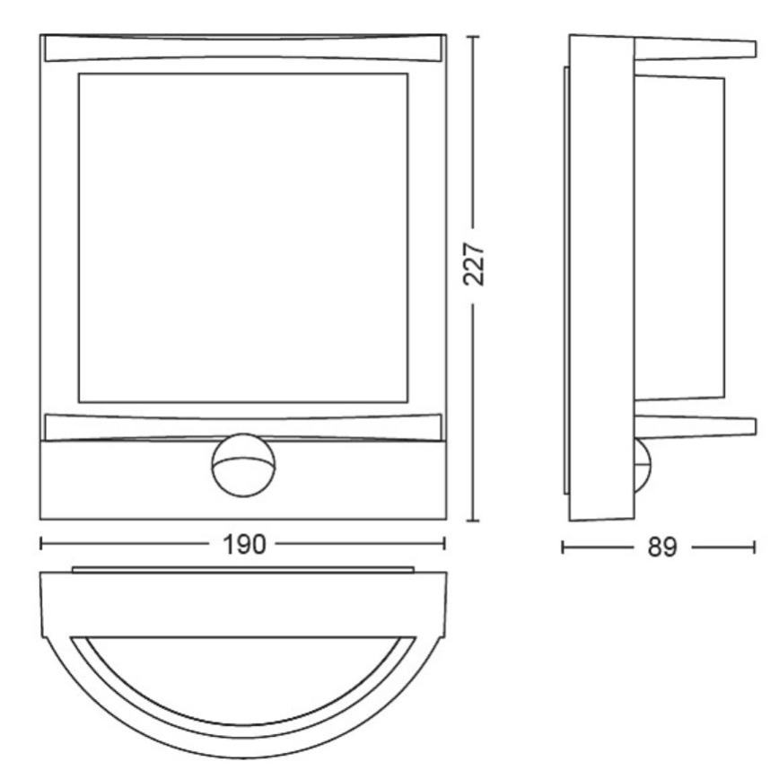 Philips - LED Venkovní nástěnné svítidlo se senzorem SAMONDRA LED/3,8W/230V IP44