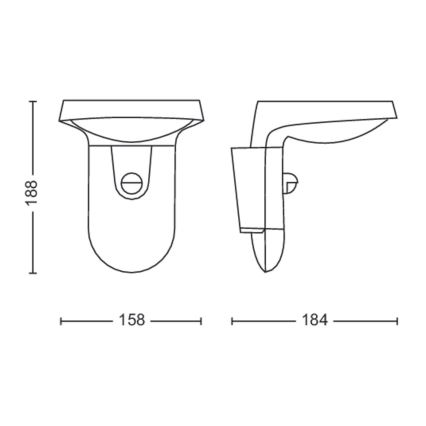 Philips - LED Venkovní nástěnné svítidlo se senzorem LED/9W/230V 2700K IP44