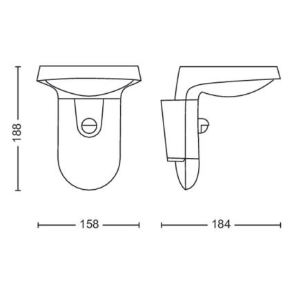 Philips - LED Venkovní nástěnné svítidlo se senzorem LED/9W/230V 4000K IP44