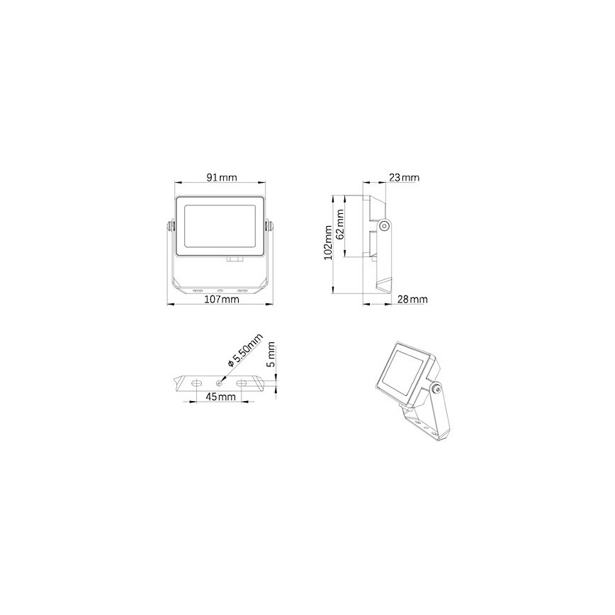 Philips - LED Venkovní reflektor PROJECTLINE LED/10W/230V IP65 3000K