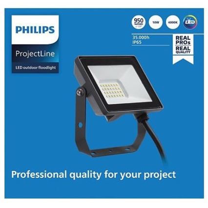 Philips - LED Venkovní reflektor PROJECTLINE LED/10W/230V IP65 4000K