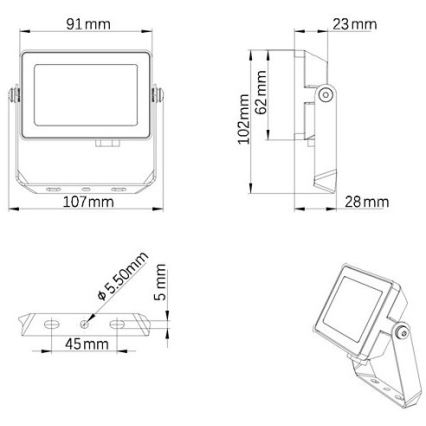 Philips - LED Venkovní reflektor PROJECTLINE LED/10W/230V IP65 4000K