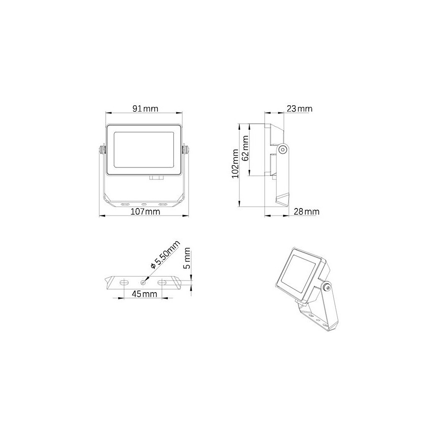 Philips - LED Venkovní reflektor PROJECTLINE LED/10W/230V IP65 4000K