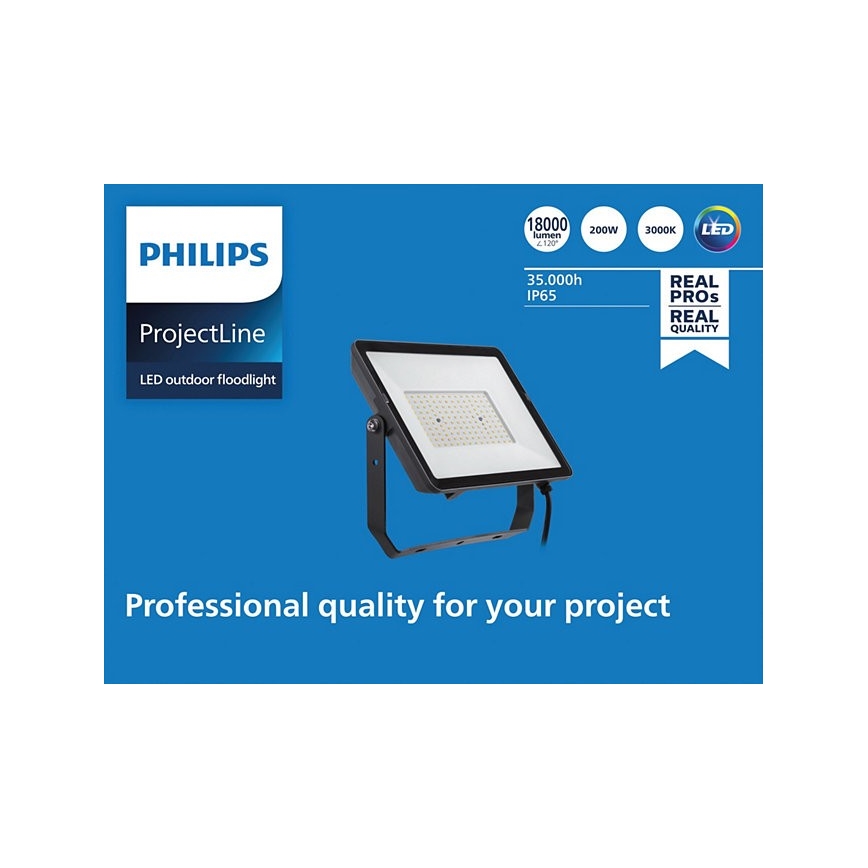 Philips - LED Venkovní reflektor PROJECTLINE LED/200W/230V IP65 3000K