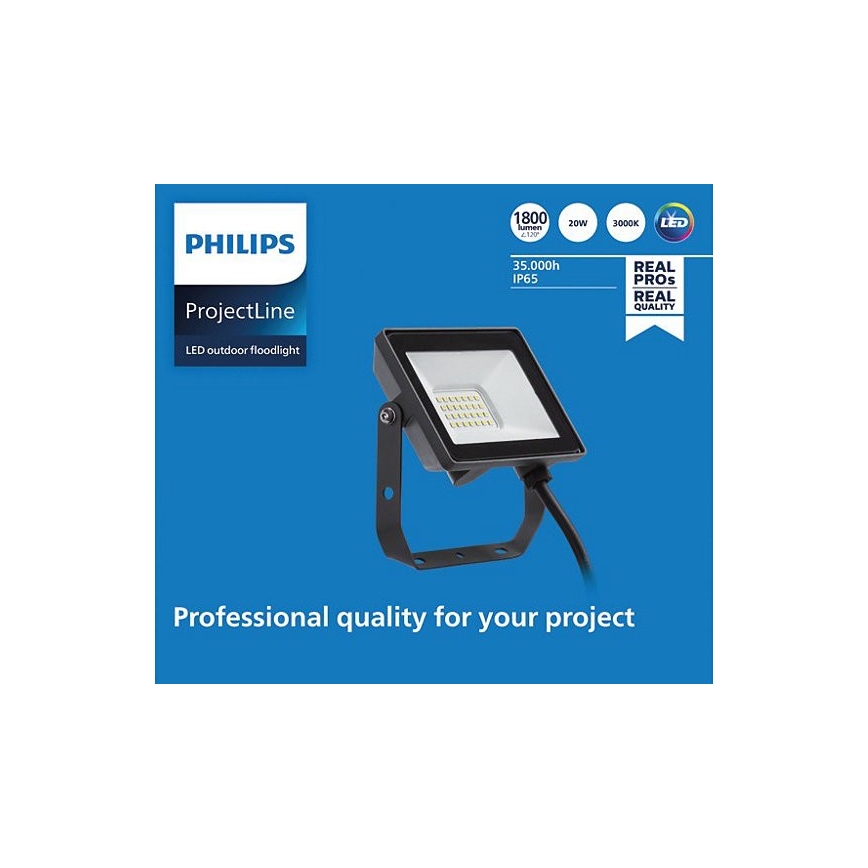 Philips - LED Venkovní reflektor PROJECTLINE LED/20W/230V IP65 3000K