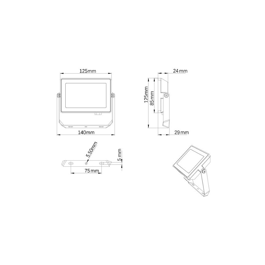 Philips - LED Venkovní reflektor PROJECTLINE LED/20W/230V IP65 3000K