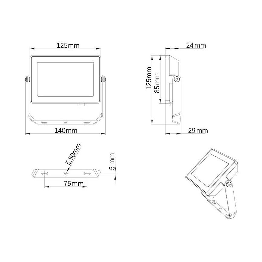 Philips - LED Venkovní reflektor PROJECTLINE LED/20W/230V IP65 4000K