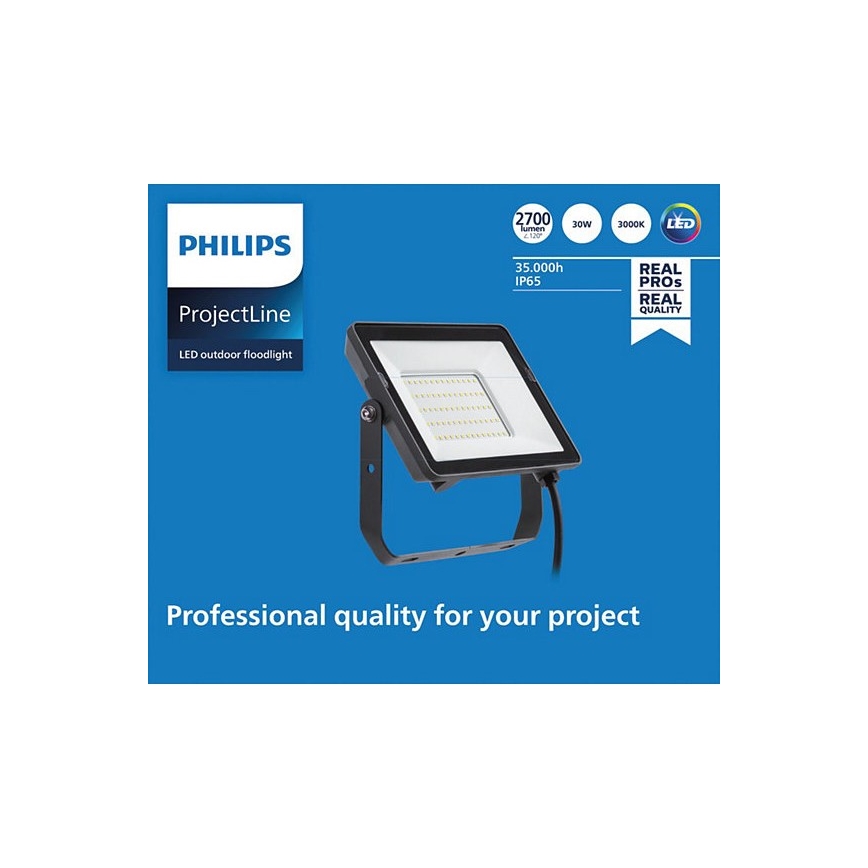 Philips - LED Venkovní reflektor PROJECTLINE LED/30W/230V IP65 3000K