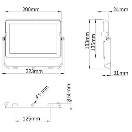 Philips - LED Venkovní reflektor PROJECTLINE LED/50W/230V IP65 3000K