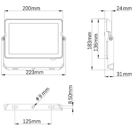 Philips - LED Venkovní reflektor PROJECTLINE LED/50W/230V IP65 4000K