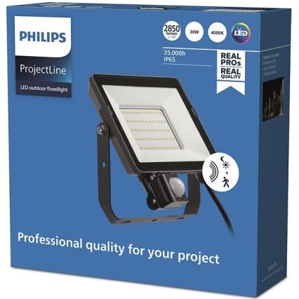 Philips - LED Venkovní reflektor se senzorem PROJECTLINE LED/30W/230V IP65 4000K