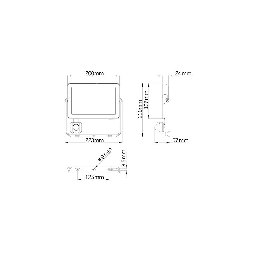 Philips - LED Venkovní reflektor se senzorem PROJECTLINE LED/50W/230V IP65 4000K