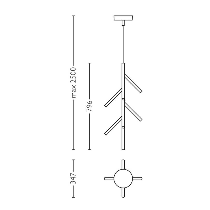 Philips Lirio 40758/11/LI - LED Závěsné svítidlo BRANCHES 9xLED/5W