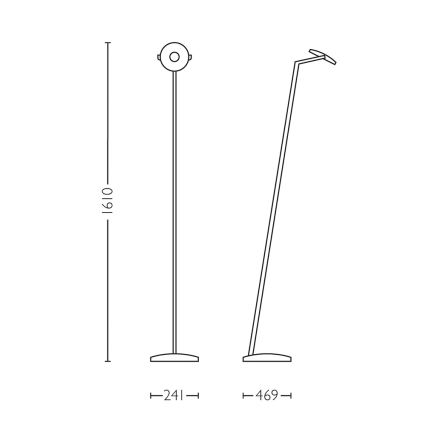 Philips Lirio 42250/48/LI - LED Stmívatelná stojací lampa ERON 1xLED/15W