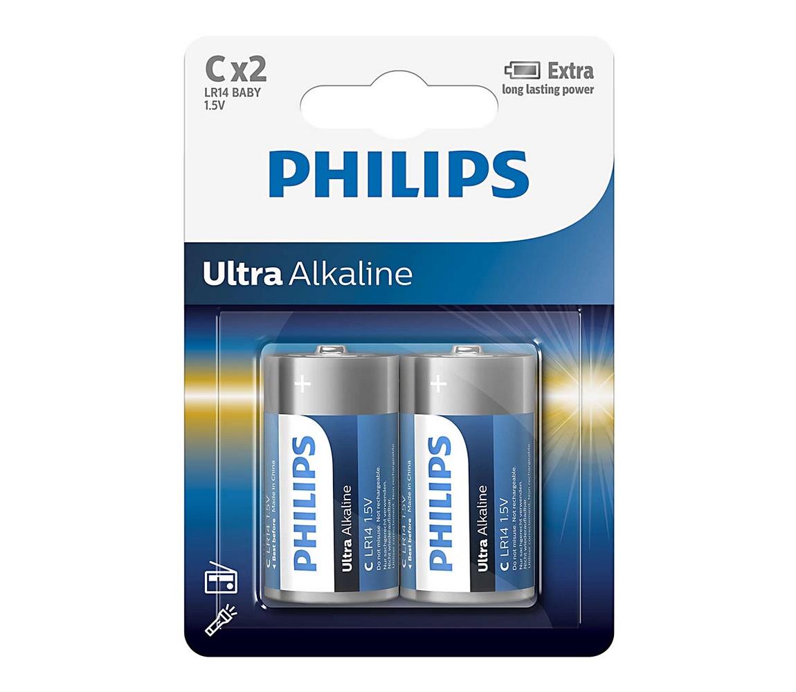 Baterie Philips Ultra Alkaline C 2ks