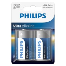 Philips LR20E2B/10 - 2 ks Alkalická baterie D ULTRA ALKALINE 1,5V 15000mAh