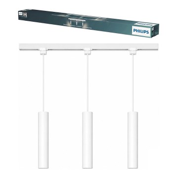 Philips - Lustr na lanku v lištovém systému EASYLINK 3xGU10/7W/230V 157 cm bílá