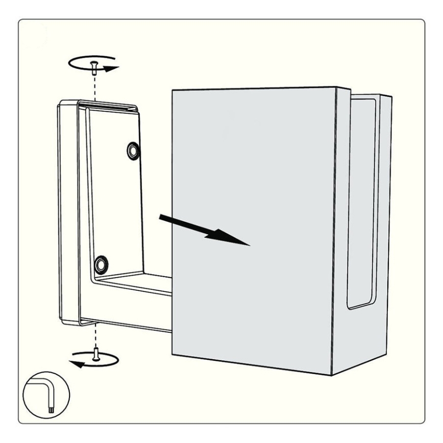 Philips Massive 16818/93/81 - LED Nástěnné svítidlo DUISBURG 1xLED/7,5W