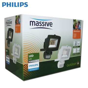 Philips Massive 17522/31/10 - LED reflektor s čidlem FES PowerLED/4,5W/230V IP44