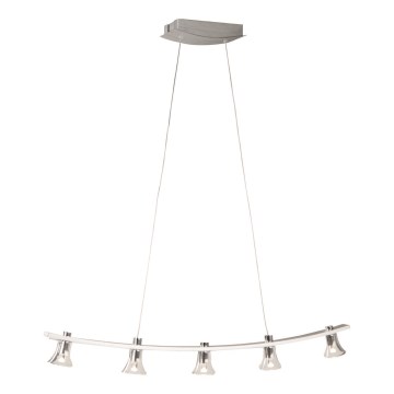 Philips Massive 40595/48/10 - LED Závěsný lustr GARAUDY 5xLED/5W hliník
