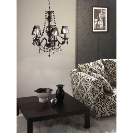 Philips Massive 41766/30/10 - Závěsný lustr FLAUBO 5xE14/60W černá