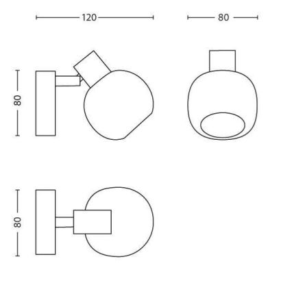 Philips Massive  - Nástěnné bodové svítidlo 1xG9/28W/230V