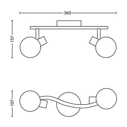 Philips Massive - Bodové svítidlo 2xG9/28W/230V