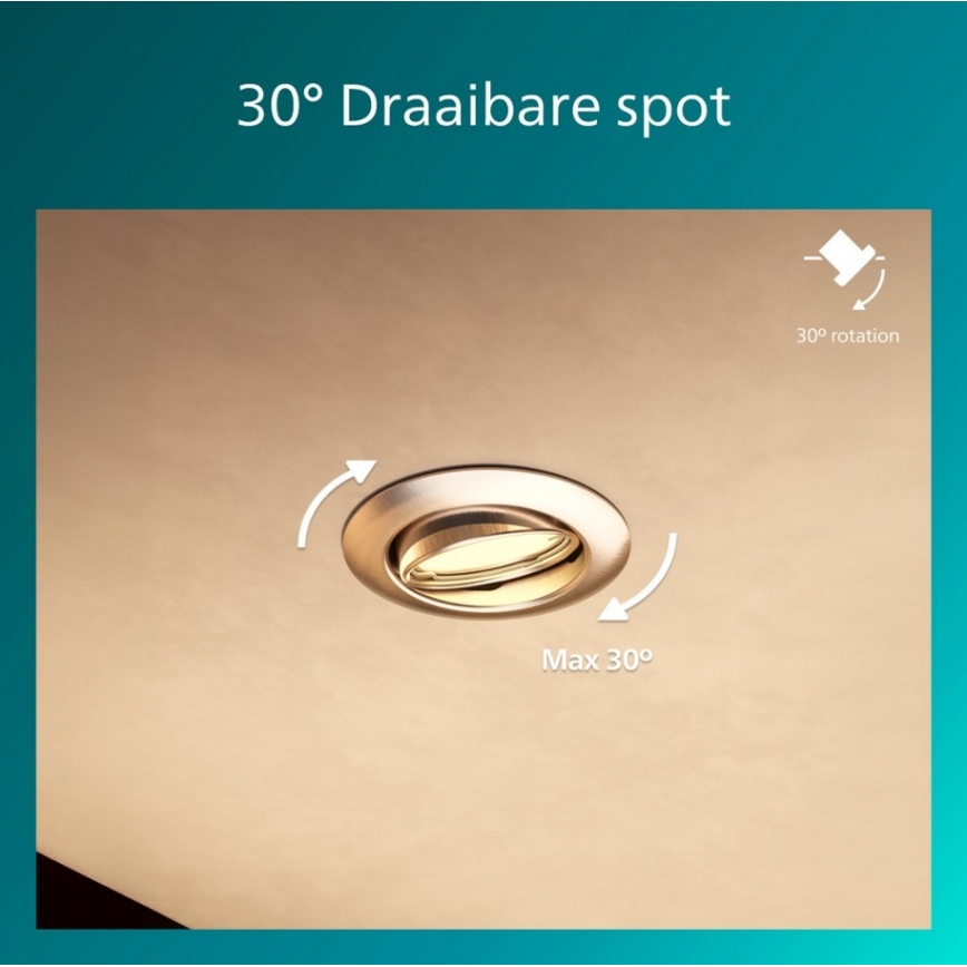 Philips - Podhledové svítidlo PERIDOT 1xGU10/7W/230V stříbrná