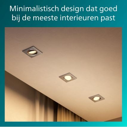 Philips - Podhledové svítidlo PERIDOT 1xGU10/7W/230V stříbrná