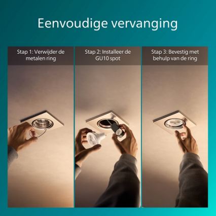 Philips - Podhledové svítidlo PERIDOT 1xGU10/7W/230V stříbrná