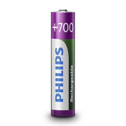 Philips R03B4A70/10 - 4 ks Nabíjecí baterie AAA MULTILIFE NiMH/1,2V/700 mAh