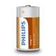 Philips R14L2B/10 - 2 ks Zinkochloridová baterie C LONGLIFE 1,5V 2800mAh