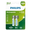 Philips R6B2A260/10 - 2 ks Nabíjecí baterie AA MULTILIFE NiMH/1,2V/2600 mAh