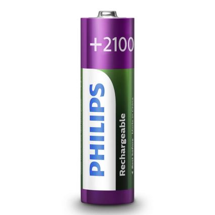 Philips R6B4A210/10 - 4 ks Nabíjecí baterie AA MULTILIFE NiMH/1,2V/2100 mAh